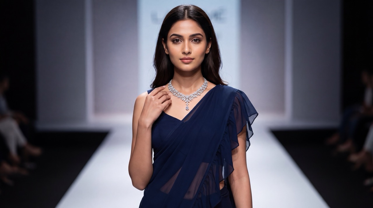 Model on a fashion runway